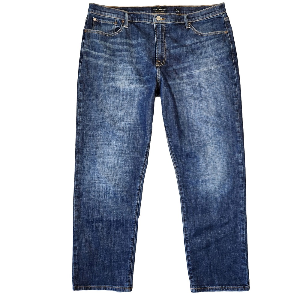 Lucky Brand 329 Classic Straight Jeans Men 42x30 Dark Wash Western Preppy Cowboy